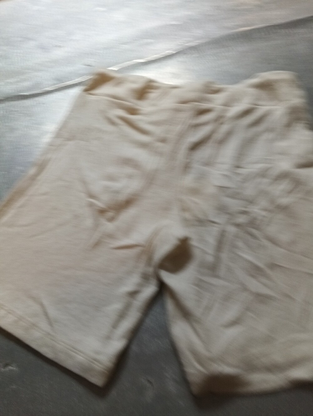 NIA  NWT Ribbed Knit Lounge Shorts Cream Size Small Drawstring Tie - Picture 5 of 5